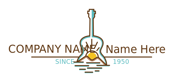 entertainment logo sun mountains on guitar