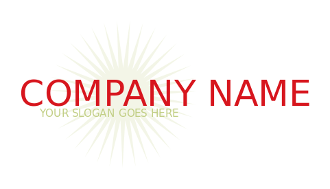 text logo symbol with sun rays