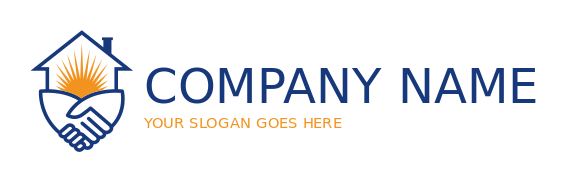 foundation logo rays in house over hands shaking