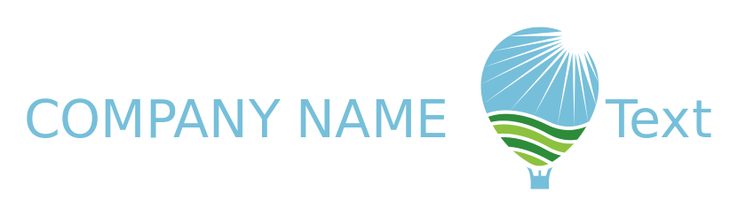 agriculture logo sun shining inside air balloon