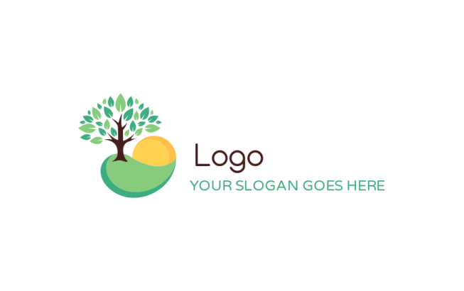 Icon Sun Tree Sun Tree Logo Tree Life With Moon Or Sun Logo Design Vector 5100000
