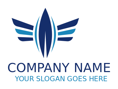 make a sports logo surfboard with wings