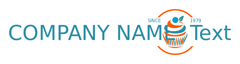 baker logo swirly cupcake with cherry