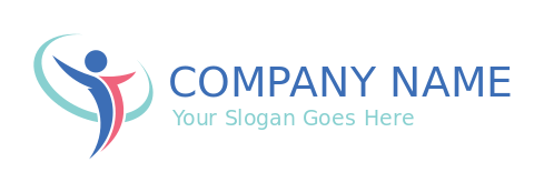 employment logo swoosh around abstract person