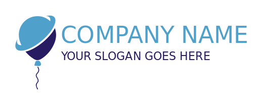 marketing logo swoosh around balloon