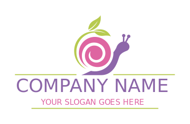 spa logo template swoosh leaf forming snail