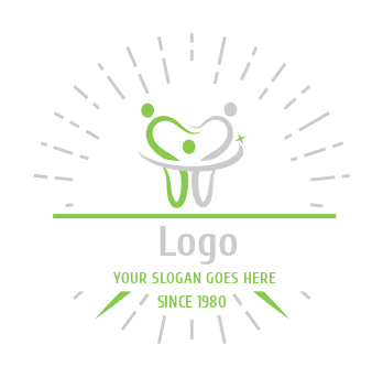 orthodontist logo tooth family holding hands