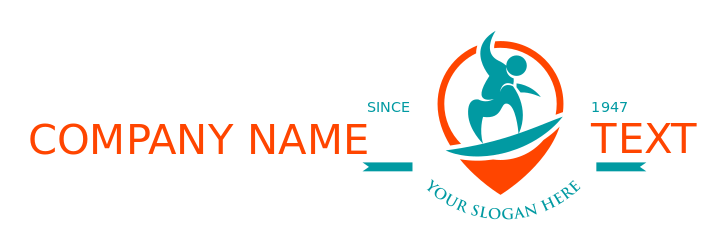 sports logo swoosh snowboarder in location pin