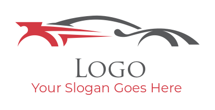 auto logo icon sports car vector with swoosh