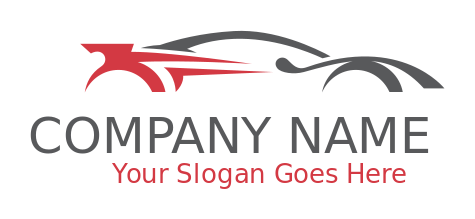 auto logo icon sports car vector with swoosh