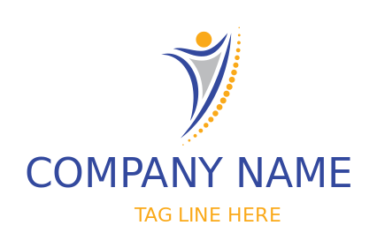 swooshes and dotted line for physical therapist design