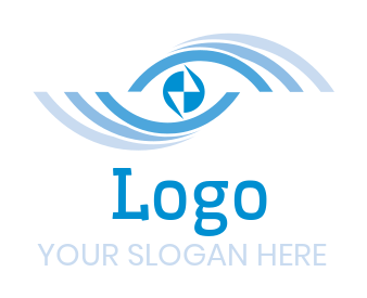 optometry logo swooshes forming abstract eye