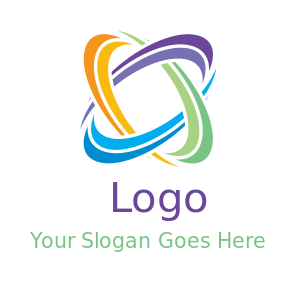 marketing logo swooshes intersect with each other