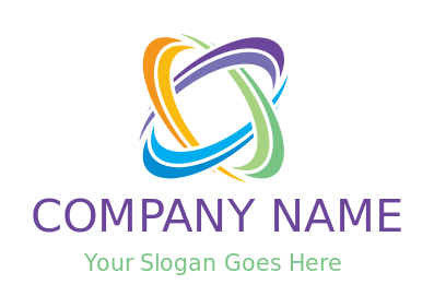 marketing logo swooshes intersect with each other