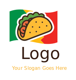 taco in LA flag colors