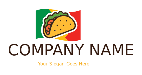 taco in LA flag colors