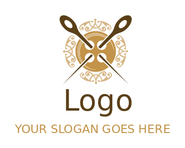 apparel logo tailor needles criss crossed