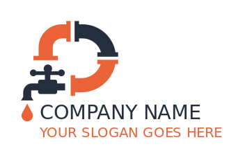 handyman logo tap and pipes plumbing