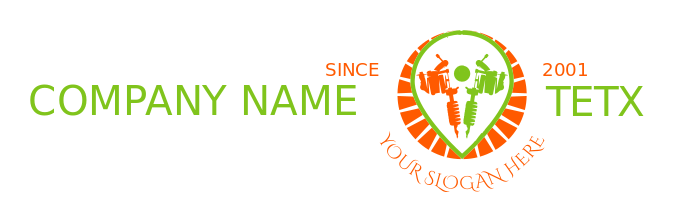 tattoo studio logo guns inside location pin