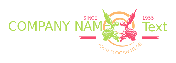 studio logo image koru with two tattoo needles