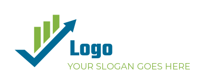 finance logo online Tax statistics and arrow