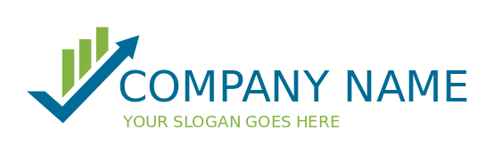 finance logo online Tax statistics and arrow