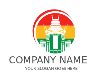 TCL Chinese theatre in colorful circle stripes