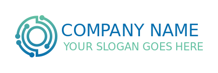 alphabet logo tech wires forming Letter O