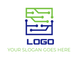 communication logo technology connection square