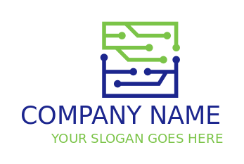 communication logo technology connection square