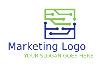 communication logo technology connection square