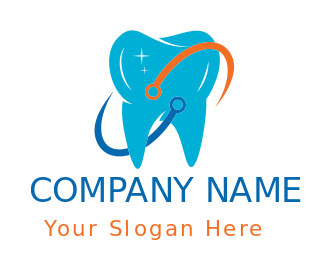 dental logo maker teeth with digital wires