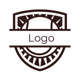 sports logo maker tennis ball in shield with rays
