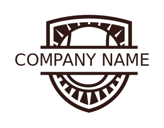 sports logo maker tennis ball in shield with rays