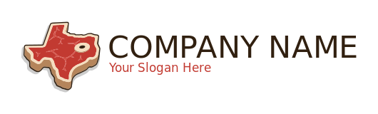 Texas map in form of beef steak