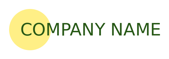 create a text logo in front of yellow circle