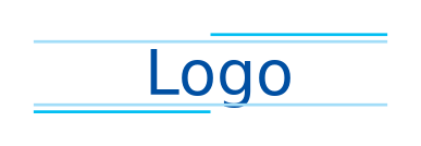text logo symbol in horizontal lines