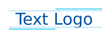 text logo symbol in horizontal lines
