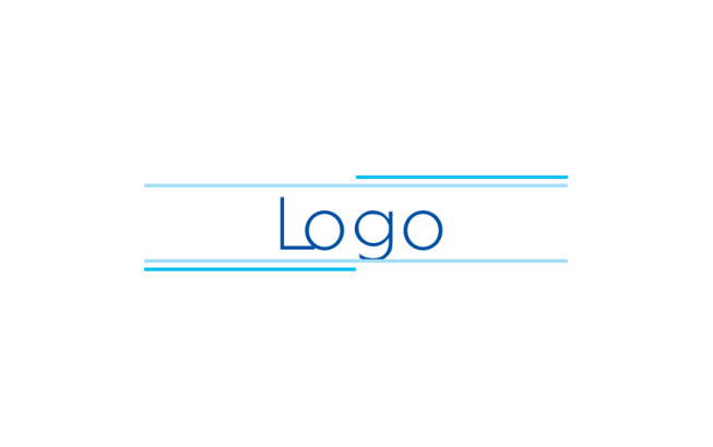 text logo symbol in horizontal lines | Logo Template by LogoDesign.net