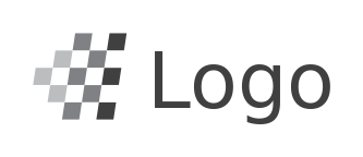 create a text logo with pixels