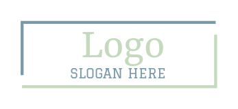 text logo icon in broken rectangle lines