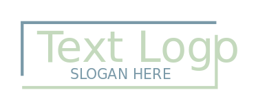 text logo icon in broken rectangle lines