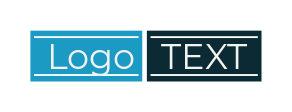 text logo icon in two rectangle shapes