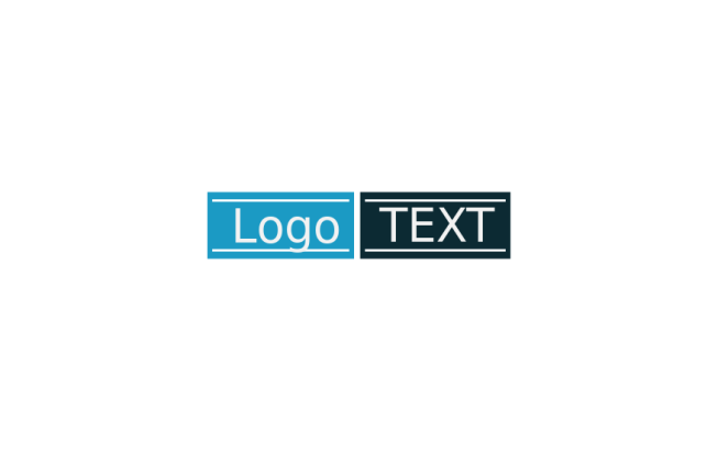 text logo icon in two rectangle shapes | Logo Template by LogoDesign.Net