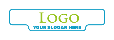 make a text logo with thin outline