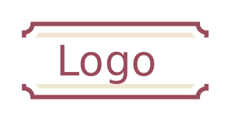 text logo icon in banner vintage style
