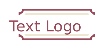 text logo icon in banner vintage style