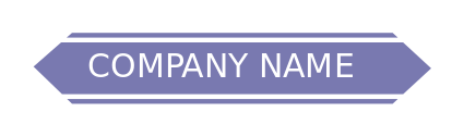 text logo maker in banner with pointy ends