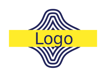 text logo in bar with abstract shape zebra lines