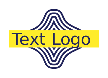 text logo in bar with abstract shape zebra lines
